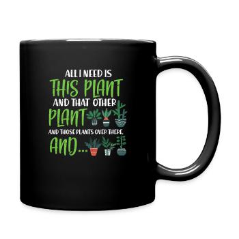 Garten Gartenarbeit Gärtnerin Pflanzen Geschenk - Tasse einfarbig - Schwarz - Rechts