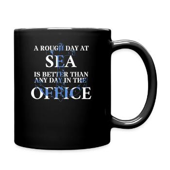 Segler Seemann Reisender Cooler Spruch - Tasse einfarbig - Schwarz - Rechts