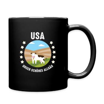 Urlaub im Allgäu Unser schönes Allgäu - Tasse einfarbig - Schwarz - Rechts