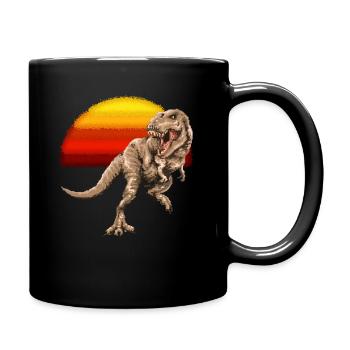 Dinosaur Tyrannosaurus - Full Colour Mug - black - Right