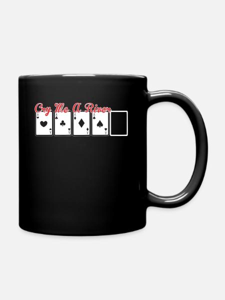 poker - Mug uni - noir