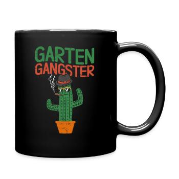 Garten Gangster Gartenbau Kaktus Gärtner Geschenk - Tasse einfarbig - Schwarz - Rechts
