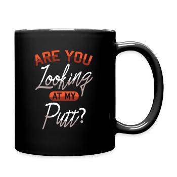 Golf witzig - Tasse einfarbig - Schwarz - Rechts