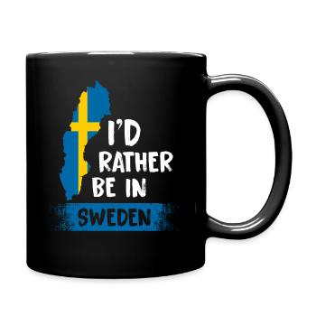 Schweden - Tasse einfarbig - Schwarz - Rechts