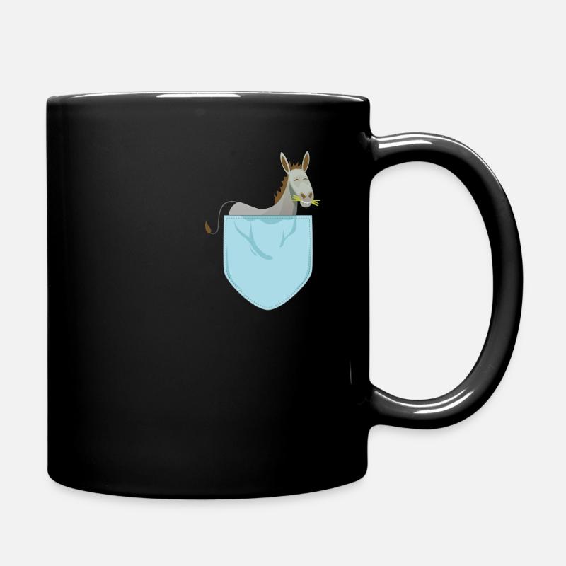 süsse Tasche Esel cooles Geschenk - Tasse einfarbig - Schwarz