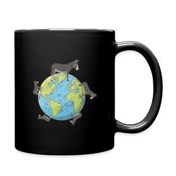 Terre beaucoup de don cool âne - Mug uni - noir - Droite
