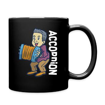 Akkordeon Geschenk - Tasse einfarbig - Schwarz - Rechts