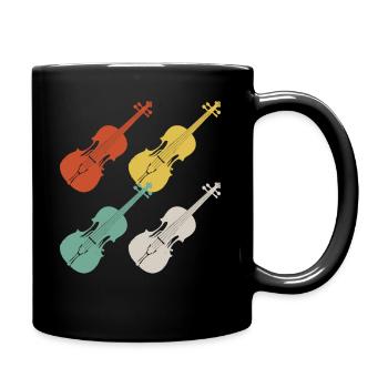 Violin fiddle violin - Full Colour Mug - black - Right