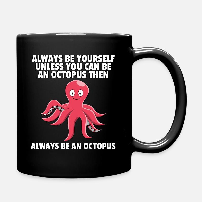 Octopus octopus squid octopus fish gift - Full Colour Mug - black