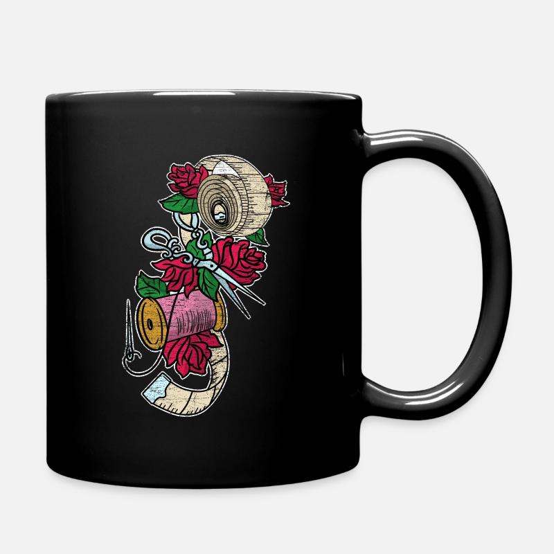 Nähen - Tasse einfarbig - Schwarz