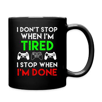 Gaming Quote Video Game Geek Gamer Gift - Full Colour Mug - black - Right