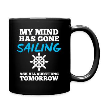 Capitaine de voile - Mug uni - noir - Droite
