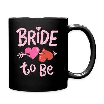 Braut - Tasse einfarbig - Schwarz - Rechts