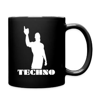 Techno Viking Techno Wikinger - Tasse einfarbig - Schwarz - Rechts