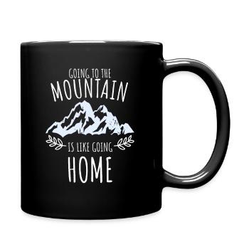 Going To The Mountains Is Like Going Home - Full Colour Mug - black - Right