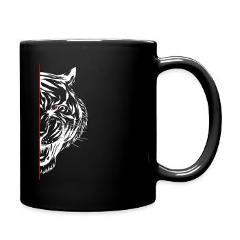 Cadeau d'art ligne mi-chemin - Mug uni - noir - Droite