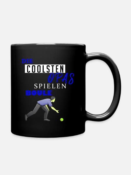 Boule Geschenk • Die Coolsten Opas spielen Boule - Tasse einfarbig - Schwarz