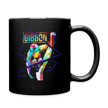 polygone Gibbon - Mug uni - noir - Droite