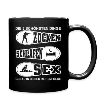 Gaming Gaming Gaming Gaming Geschenk - Tasse einfarbig - Schwarz - Rechts