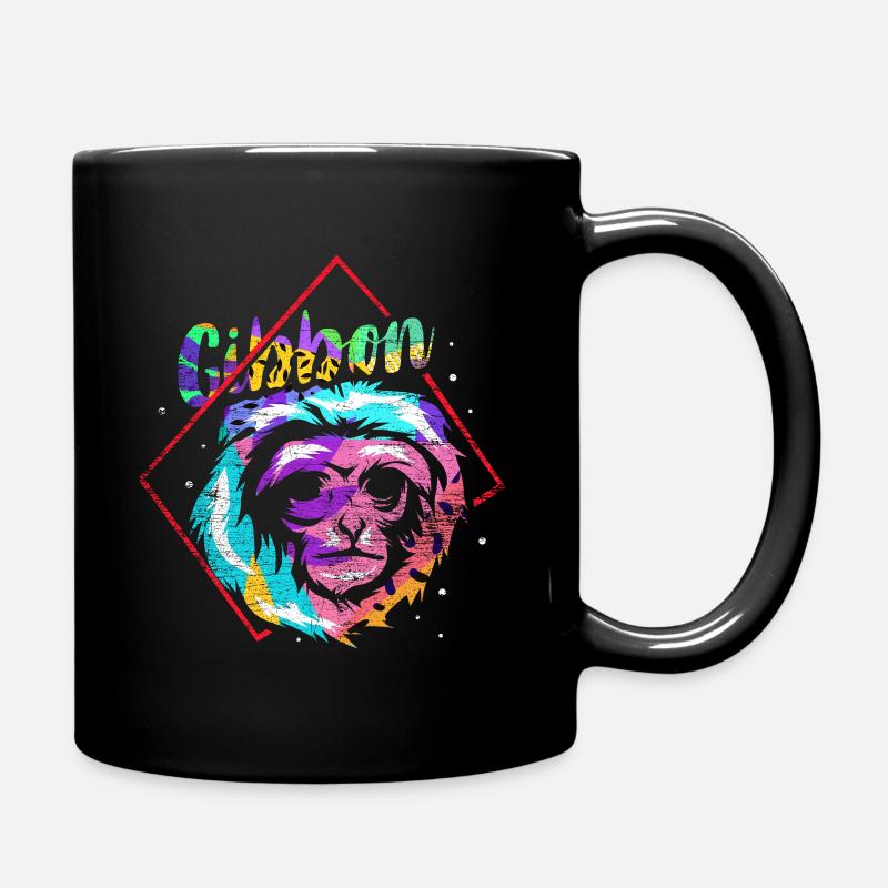 Gibbon gift - Full Colour Mug - black