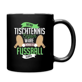 tennis de table - Mug uni - noir - Droite