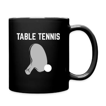 Table Tennis Tischtennis Pingpong - Tasse einfarbig - Schwarz - Rechts