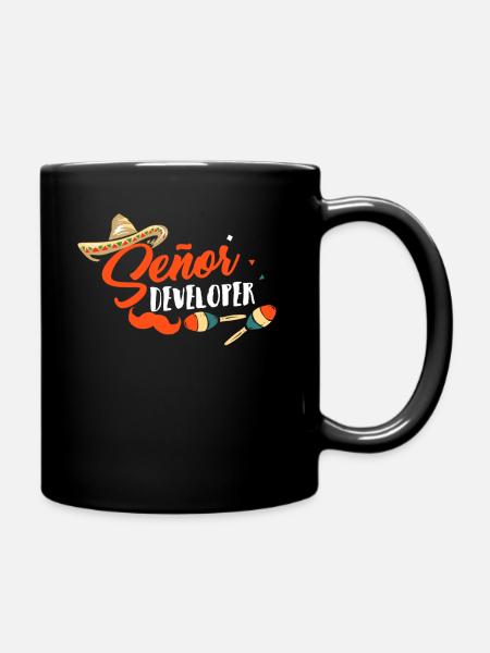 Programmierer Senior Developer Programmieren - Tasse einfarbig - Schwarz