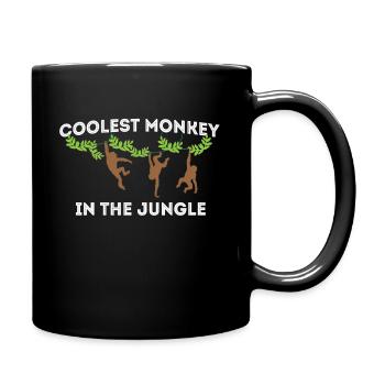 Cooler Affe Monkey - Tasse einfarbig - Schwarz - Rechts