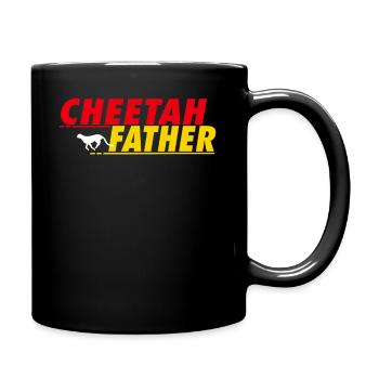 Cheetah Father - Tasse einfarbig - Schwarz - Rechts