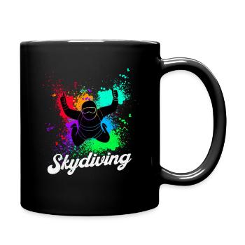 Parachuting - Full Colour Mug - black - Right