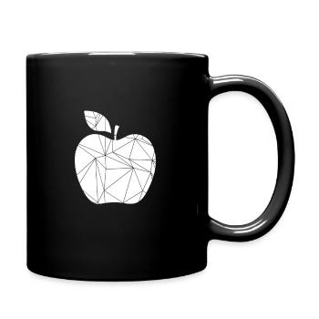 Geometric apple - Full Colour Mug - black - Right