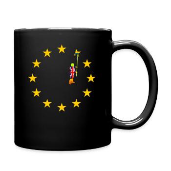 Brexit EU Union Flag Stars Europe States Flag - Full Colour Mug - black - Right