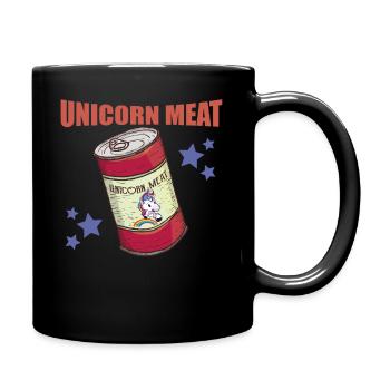Anti Einhorn Fleisch UNICORN MEAT Lustige Bilder - Tasse einfarbig - Schwarz - Rechts