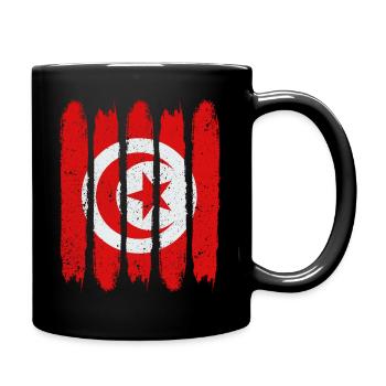 Tunesien - Tasse einfarbig - Schwarz - Rechts