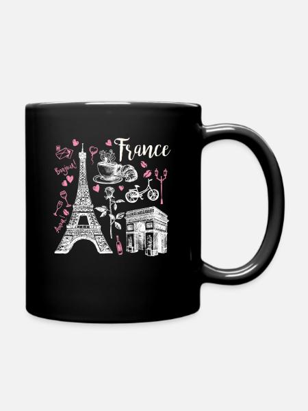 Symboles france, tour eiffel - Mug uni - noir