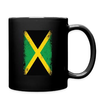 Jamaika Flagge Fahne Jamaika Vintage Jamaica Flag - Tasse einfarbig - Schwarz - Rechts