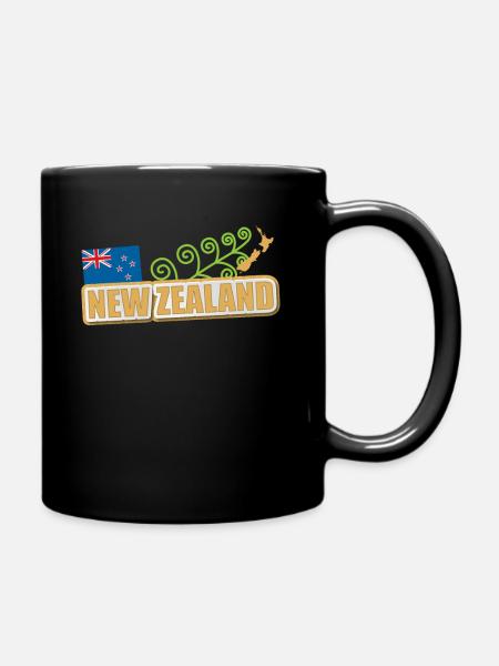Neuseeland Flagge - Tasse einfarbig - Schwarz