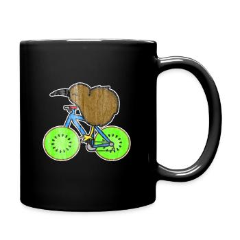Neuseeland Kiwi - Tasse einfarbig - Schwarz - Rechts