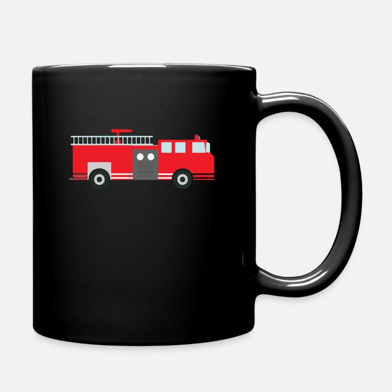 Feuerwehr - Tasse einfarbig - Schwarz