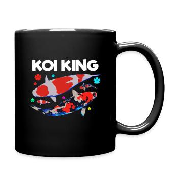 Koi poissons carpes Nishikigoi Kohaku Asagi cadeau - Mug uni - noir - Droite