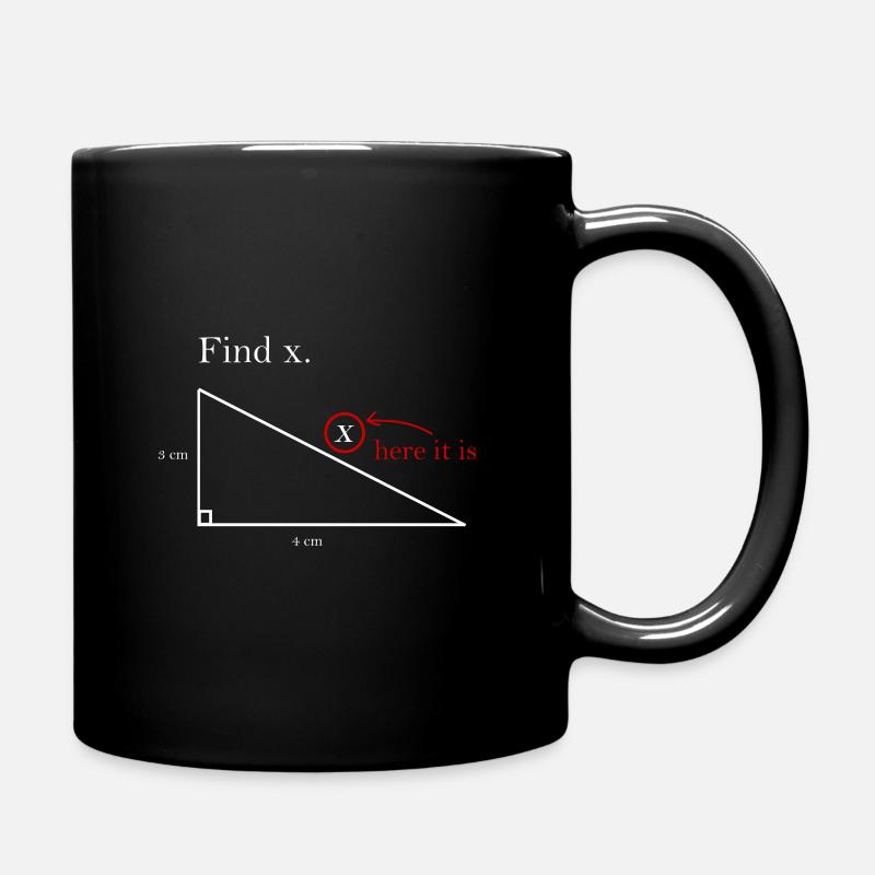 Trouver un cadeau mathématique X - Mug uni - noir