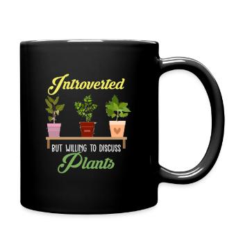 Introvertiert Über Pflanzen Sprechen - Tasse einfarbig - Schwarz - Rechts