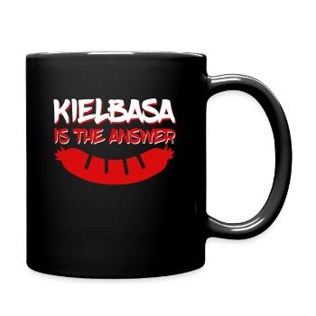 Polnisch Polnisches Polnischer Polen Polska - Tasse einfarbig - Schwarz - Rechts
