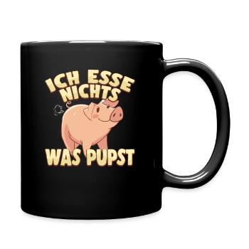 Veganer Vegan Vegetarisch Veganismus - Tasse einfarbig - Schwarz - Rechts