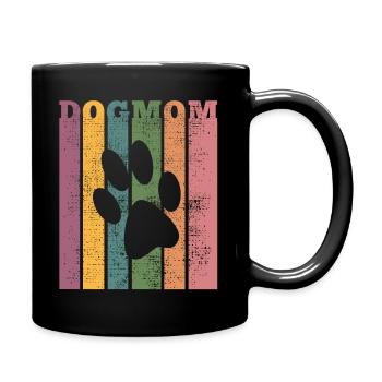 DogMom Hund Labrador Agility Pudel Hundeshirt - Tasse einfarbig - Schwarz - Rechts