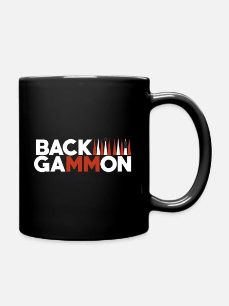 Backgammon Brettspiel Geschenk - Tasse einfarbig - Schwarz