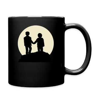 Amazing Brother And Moon Design - Tasse einfarbig - Schwarz - Rechts
