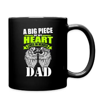 Fête des pères Papa Ange Ciel Geschenl - Mug uni - noir - Droite