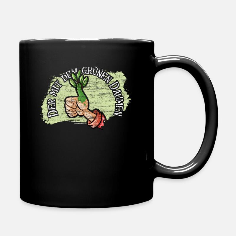 Gärtner Garten - Tasse einfarbig - Schwarz