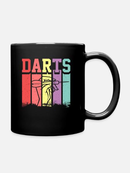 Darts Dart Geschenkidee - Tasse einfarbig - Schwarz